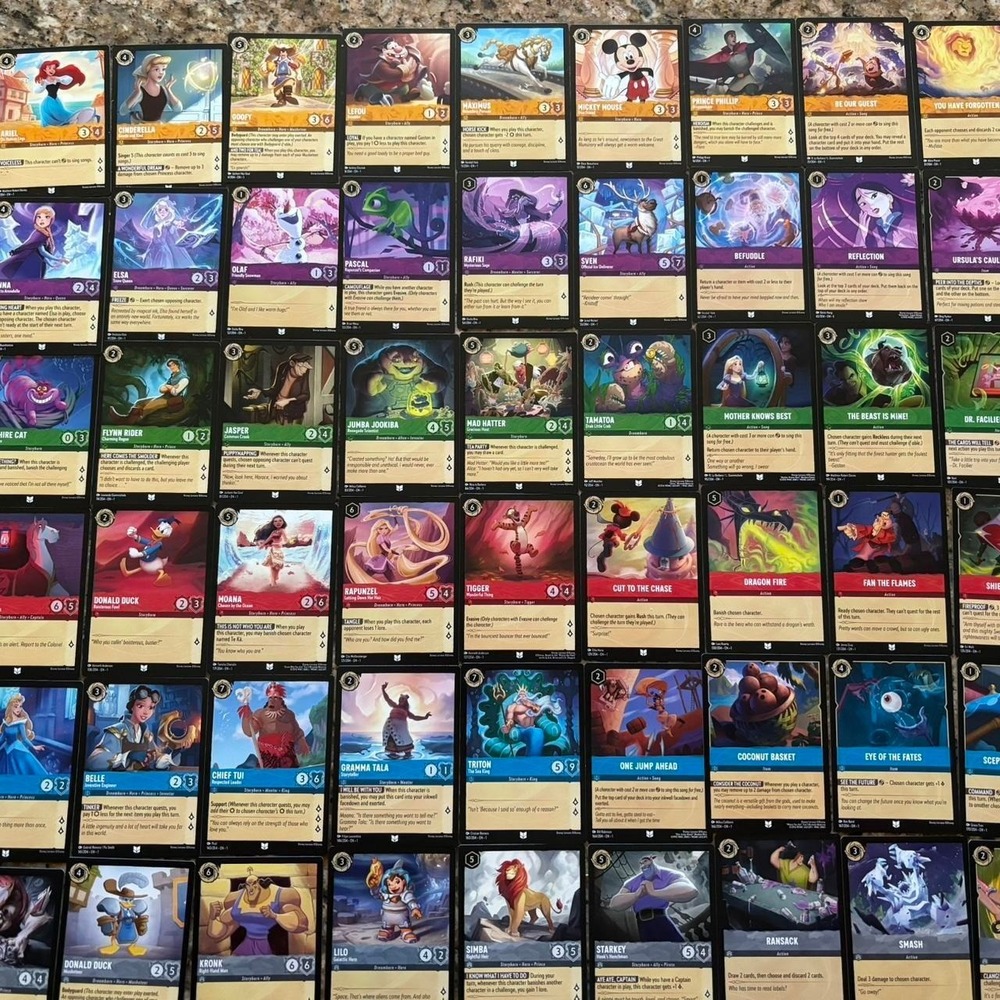 Disney Lorcana Uncommon Set and Common Set